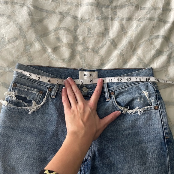 AGOLDE 90's Pinch Waist Lineup Jaime Wash Vintage Distressed Ripped {$198} Sz 31 - Picture 12 of 13